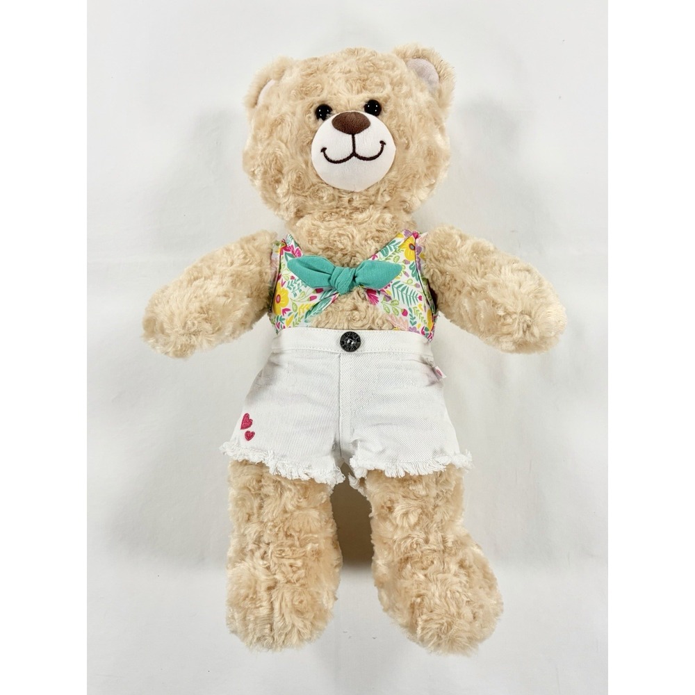 Build A Bear Happy Hugs Teddy 16" Plush Stuffed Animal Summer Swimsuit Outfit